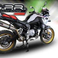 Exhaust compatible with Bmw F 850 Gs -Adventure 2018-2020, GP Evo4 Titanium, Homologated legal slip-on exhaust including removable db killer and link pipe 