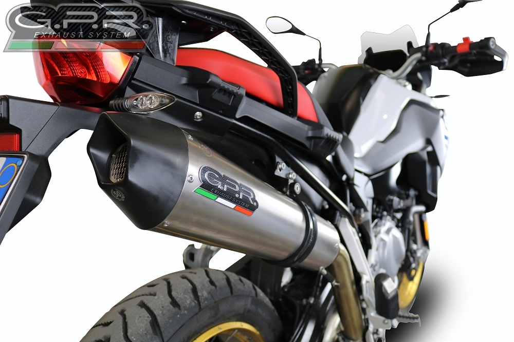 Exhaust compatible with Bmw F 850 Gs -Adventure 2018-2020, GP Evo4 Titanium, Homologated legal slip-on exhaust including removable db killer and link pipe 