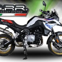 GPR exhaust compatible with  Bmw F 850 Gs -Adventure 2018-2020, M3 Inox , Homologated legal slip-on exhaust including removable db killer and link pipe 