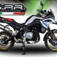 Exhaust compatible with Bmw F 850 Gs -Adventure 2018-2020, Satinox , Homologated legal slip-on exhaust including removable db killer and link pipe 