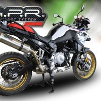 Exhaust compatible with Bmw F 850 Gs -Adventure 2018-2020, Satinox , Homologated legal slip-on exhaust including removable db killer and link pipe 