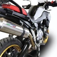 Exhaust compatible with Bmw F 850 Gs -Adventure 2018-2020, Satinox , Homologated legal slip-on exhaust including removable db killer and link pipe 