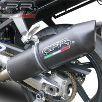 Exhaust compatible with Aprilia Sl -Falco 1000 2000-2004, Furore Nero, Dual Homologated legal slip-on exhaust including removable db killers and link pipes 
