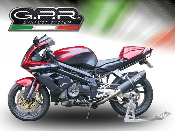 Exhaust compatible with Aprilia Sl -Falco 1000 2000-2004, Furore Nero, Dual Homologated legal slip-on exhaust including removable db killers and link pipes 