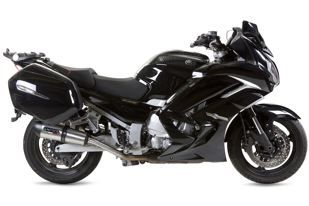 Exhaust compatible with Yamaha Fjr 1300 2017-2020, GP Evo4 Titanium, Dual Homologated legal slip-on exhaust including removable db killers and link pipes 