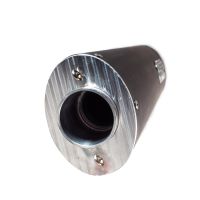 Exhaust compatible with Triumph Tiger 800 - Xr - Xc - Xrx - Xcx - Xrt - Xca 2017-2021, Furore Evo4 Nero, Homologated legal slip-on exhaust including removable db killer and link pipe 