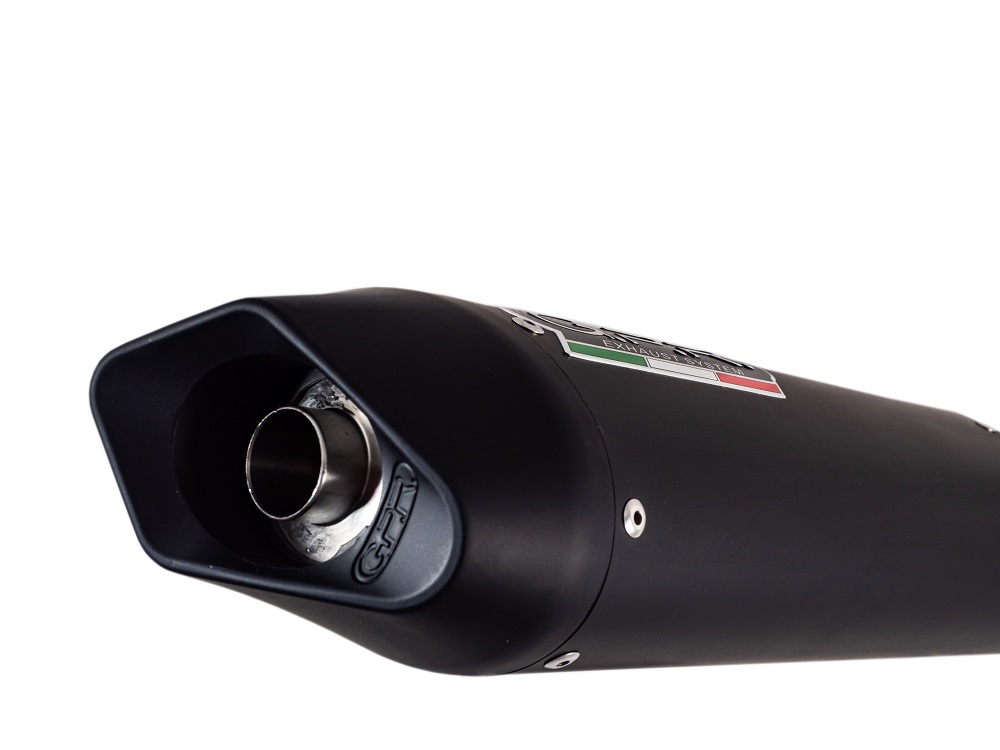 Exhaust compatible with Ducati Monster S4 2001-2003, Furore Nero, Dual Homologated legal slip-on exhaust including removable db killers and link pipes 