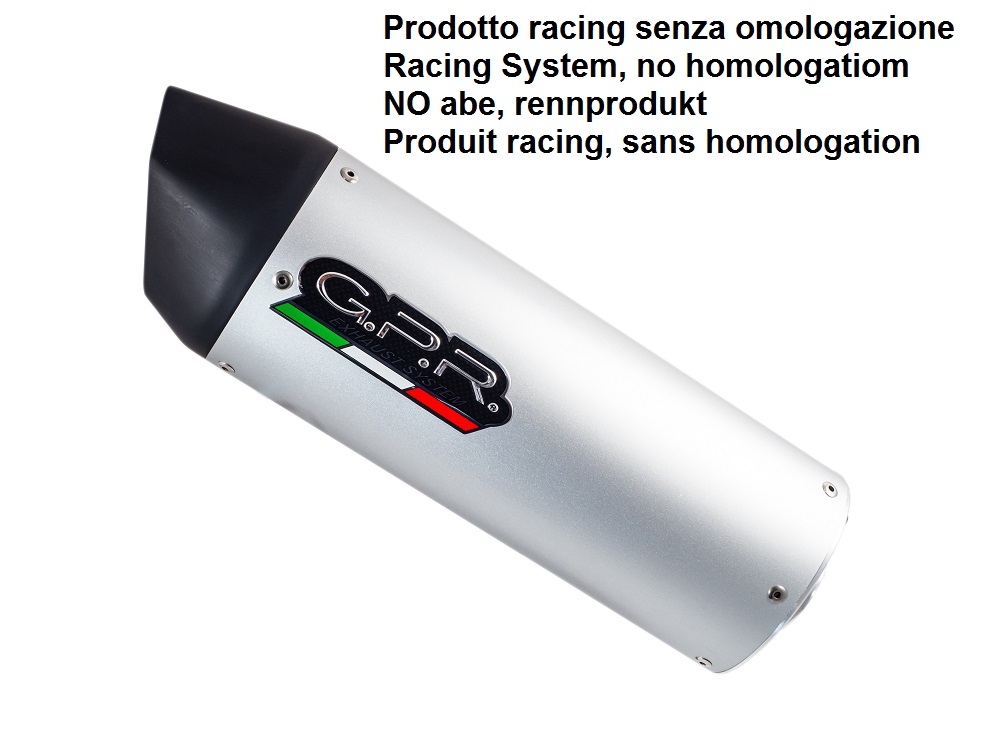 GPR exhaust compatible with  Tuning TUNING 1980-2021, Furore alluminio, Universal racing silencer, without link pipe 