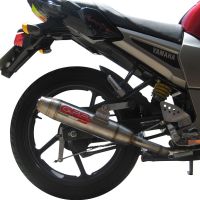 Exhaust compatible with Yamaha FZ 16 Byson 160 2010-2010, Deeptone Inox, Homologated legal full system exhaust, including removable db killer 