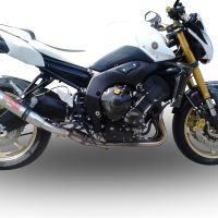 Exhaust compatible with Yamaha Fz 8 2010-2016, Deeptone Inox, Homologated legal slip-on exhaust including removable db killer and link pipe 