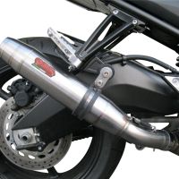 Exhaust compatible with Yamaha Fz 8 2010-2016, Deeptone Inox, Homologated legal slip-on exhaust including removable db killer and link pipe 