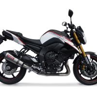 Exhaust compatible with Yamaha Fz 8 2010-2016, Gpe Ann. titanium, Homologated legal slip-on exhaust including removable db killer and link pipe 