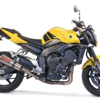 Exhaust compatible with Yamaha Fz.1 - Fazer 1000 2006-2014, Gpe Ann. titanium, Homologated legal slip-on exhaust including removable db killer, link pipe and catalyst 