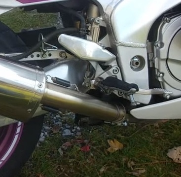 Exhaust compatible with Yamaha Fzr 1000 Ex-Up 1989-1990, Trioval, Homologated legal slip-on exhaust including removable db killer and link pipe 