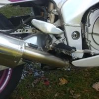 Exhaust compatible with Yamaha Fzr 1000 Ex-Up 1989-1990, Trioval, Homologated legal slip-on exhaust including removable db killer and link pipe 