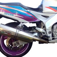 Exhaust compatible with Yamaha Fzr 1000 Ex-Up 1989-1990, Trioval, Homologated legal slip-on exhaust including removable db killer and link pipe 