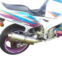 Exhaust compatible with Yamaha Fzr 1000 Ex-Up 1989-1990, Trioval, Homologated legal slip-on exhaust including removable db killer and link pipe 