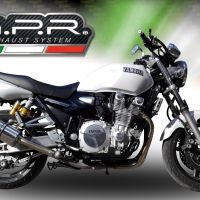 Exhaust compatible with Yamaha Xjr 1300 2007-2017, Trioval, Homologated legal slip-on exhaust including removable db killer and link pipe 