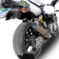 Exhaust compatible with Yamaha Xjr 1300 2007-2017, Trioval, Homologated legal slip-on exhaust including removable db killer and link pipe 