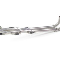 Exhaust compatible with Yamaha T-Max 500 2001-2011, Trioval, Homologated legal full system exhaust, including removable db killer 