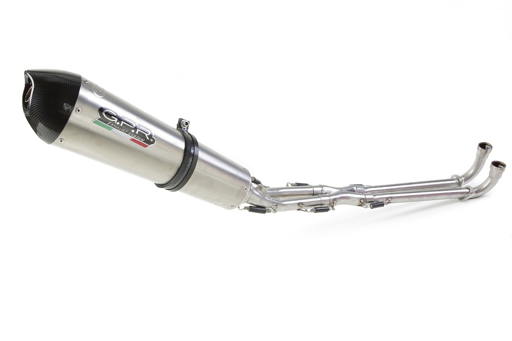 Exhaust compatible with Yamaha T-Max 500 2001-2011, Gpe Ann. titanium, Homologated legal full system exhaust, including removable db killer 