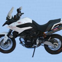 Exhaust compatible with Moto Morini Gran passo 1200 2008-2011, Gpe Ann. Poppy, Homologated legal slip-on exhaust including removable db killer and link pipe 