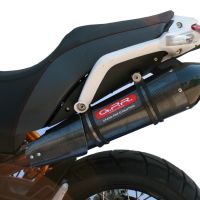 Exhaust compatible with Moto Morini Gran passo 1200 2008-2011, Gpe Ann. Poppy, Homologated legal slip-on exhaust including removable db killer and link pipe 