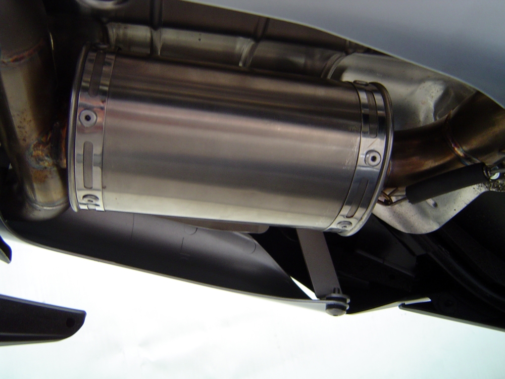 Exhaust compatible with Suzuki Gsr 600 2006-2011, Alluminio Ghost, Homologated legal slip-on exhaust including removable db killer and link pipe 