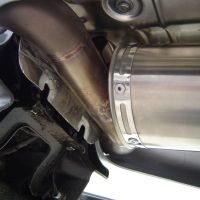 Exhaust compatible with Suzuki Gsr 600 2006-2011, Alluminio Ghost, Homologated legal slip-on exhaust including removable db killer and link pipe 