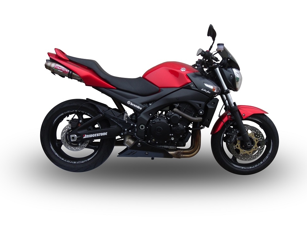 Exhaust compatible with Suzuki Gsr 600 2006-2011, Deeptone Inox, Dual Homologated legal slip-on exhaust including removable db killers and link pipes 