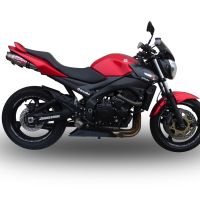 Exhaust compatible with Suzuki Gsr 600 2006-2011, Deeptone Inox, Dual Homologated legal slip-on exhaust including removable db killers and link pipes 