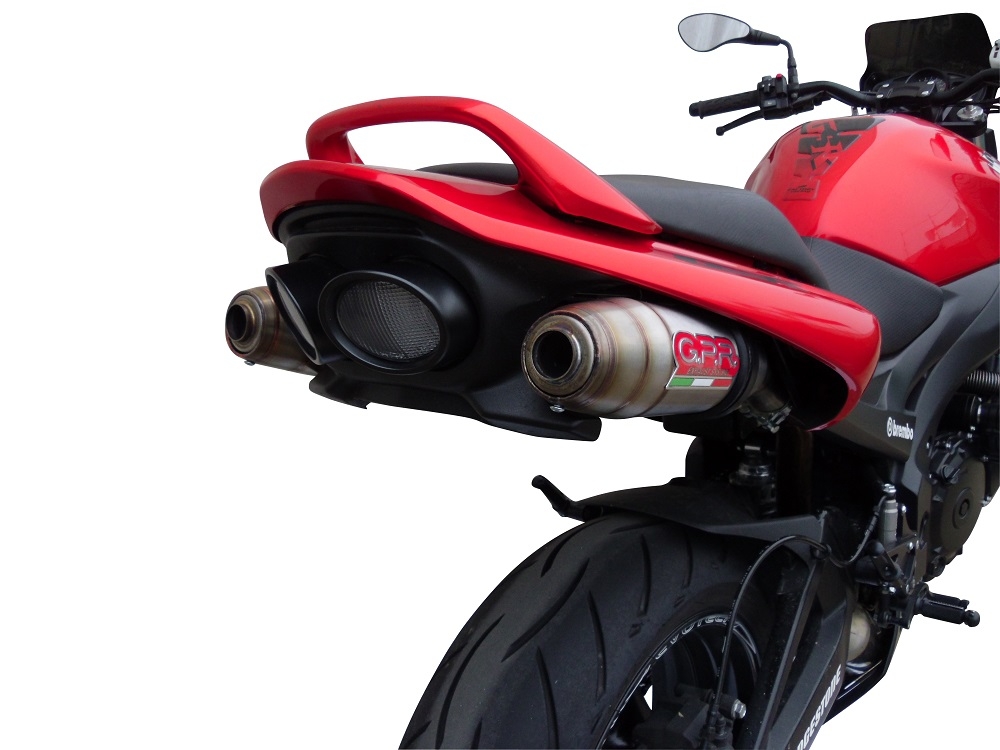 Exhaust compatible with Suzuki Gsr 600 2006-2011, Deeptone Inox, Dual Homologated legal slip-on exhaust including removable db killers and link pipes 