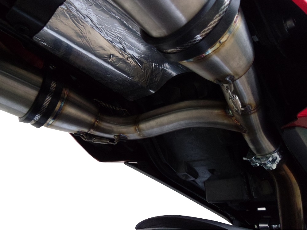 Exhaust compatible with Suzuki Gsr 600 2006-2011, Deeptone Inox, Dual Homologated legal slip-on exhaust including removable db killers and link pipes 