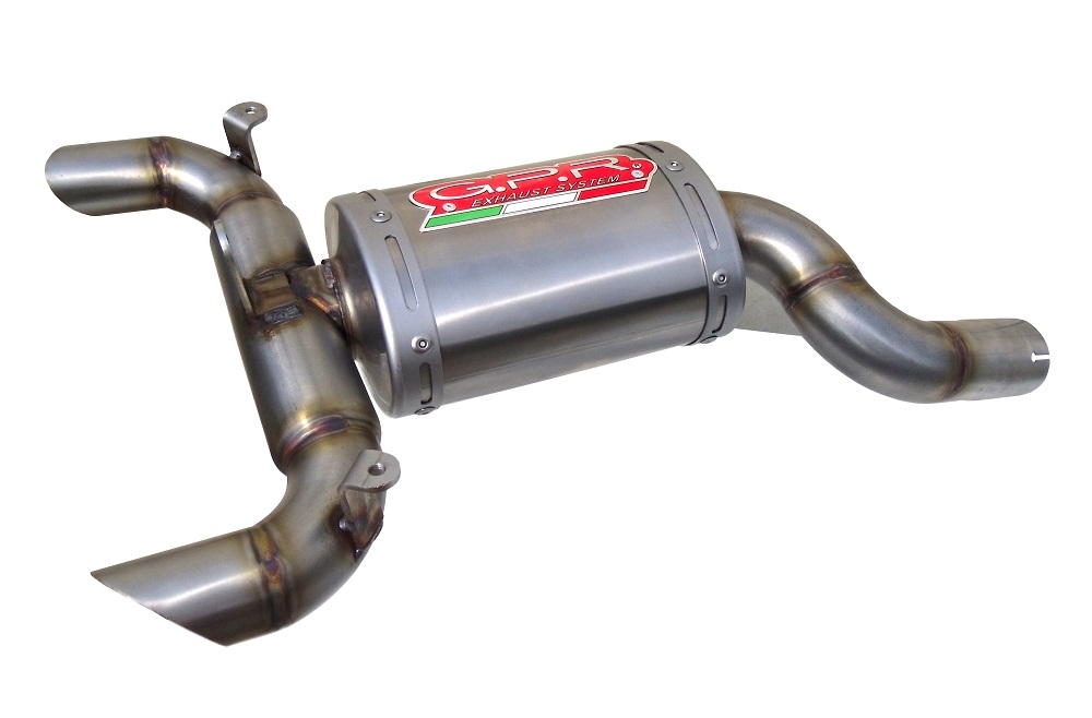 Exhaust compatible with Suzuki Gsr 600 2006-2011, Alluminio Ghost, Homologated legal slip-on exhaust including removable db killer and link pipe 