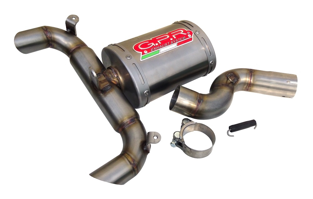 Exhaust compatible with Suzuki Gsr 600 2006-2011, Alluminio Ghost, Homologated legal slip-on exhaust including removable db killer and link pipe 