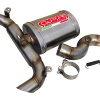 Exhaust compatible with Suzuki Gsr 600 2006-2011, Alluminio Ghost, Homologated legal slip-on exhaust including removable db killer and link pipe 