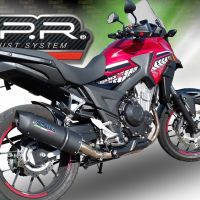 Exhaust compatible with Honda Cb 400 X 2019-2025, Furore Evo4 Nero, Homologated legal slip-on exhaust including removable db killer and link pipe 