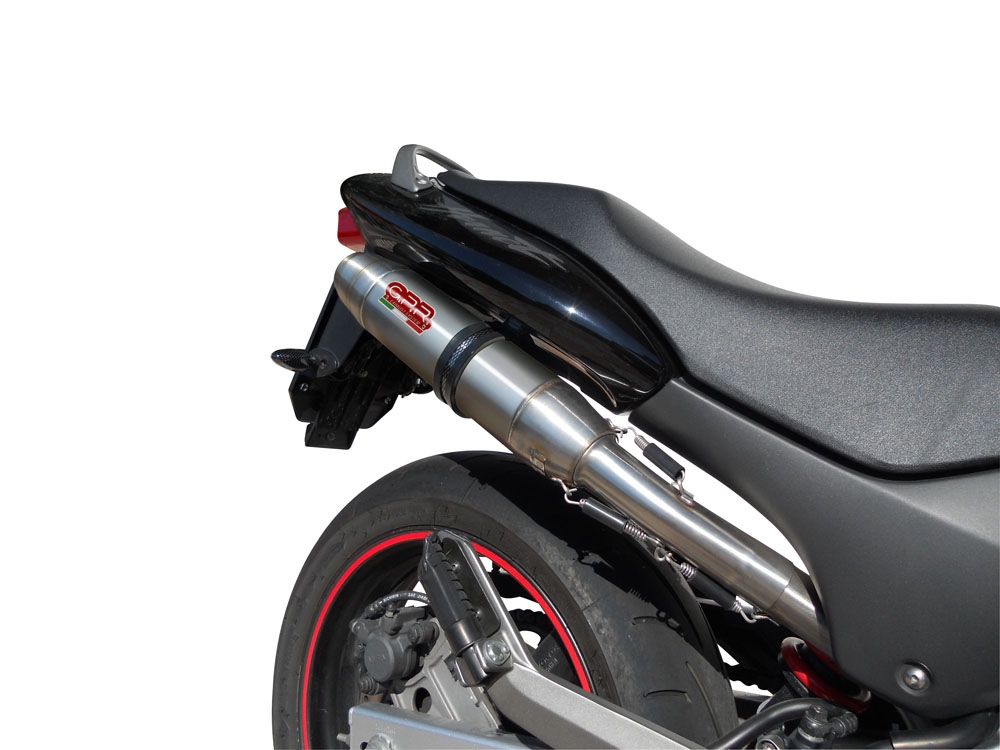 Exhaust compatible with Honda Hornet Cb 600 F 1998-2002, Deeptone Inox, Homologated legal slip-on exhaust including removable db killer and link pipe 