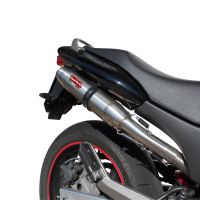 Exhaust compatible with Honda Hornet Cb 600 F 1998-2002, Deeptone Inox, Homologated legal slip-on exhaust including removable db killer and link pipe 