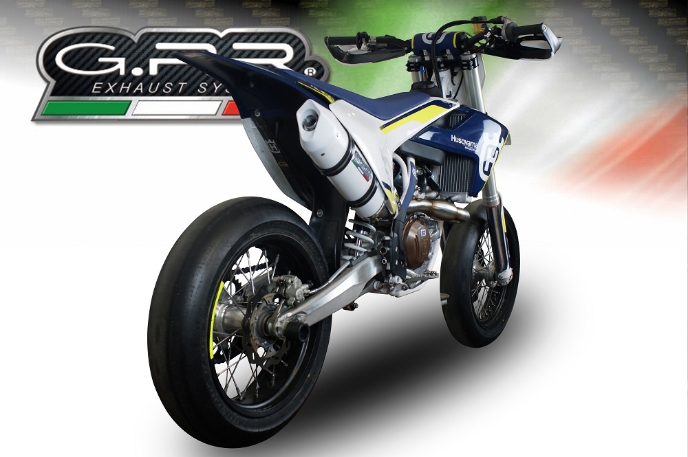 GPR exhaust compatible with  Husqvarna FS 450 2016-2017, Albus Ceramic, Racing full system exhaust, including removable db killer 