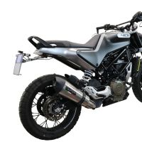 Exhaust compatible with Husqvarna Svartpilen 401 2020-2020, GP Evo4 Titanium, Homologated legal slip-on exhaust including removable db killer and link pipe 