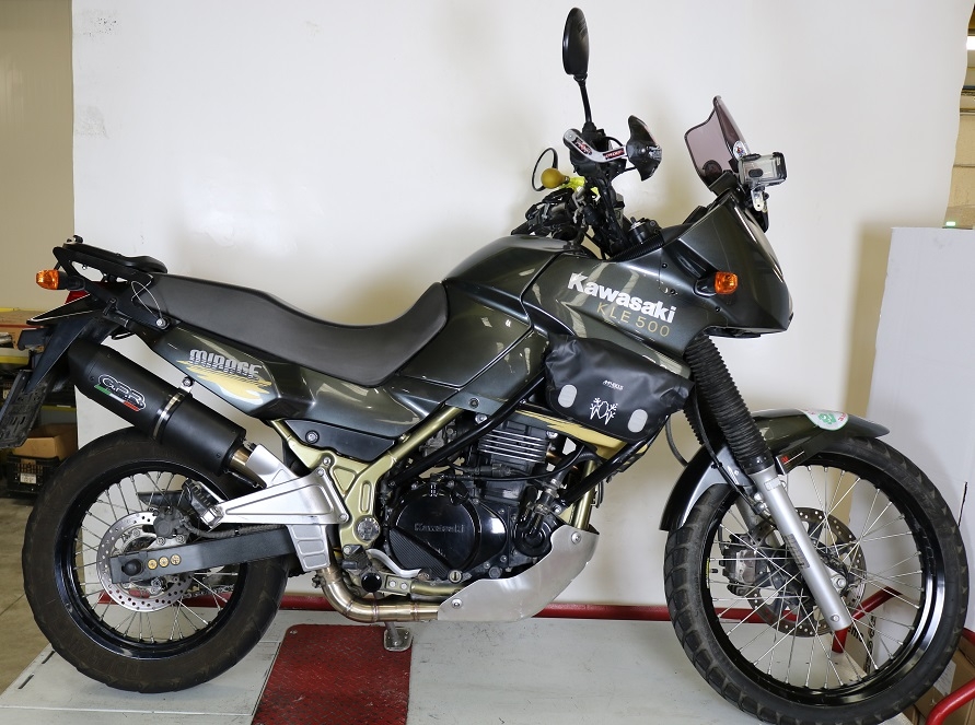 Exhaust compatible with Kawasaki Kle 500 1991-2007, Decatalizzatore, Decat pipe 