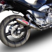 Exhaust compatible with Suzuki Gw 250 F Inazuma 2012-2017, Deeptone Inox, Dual Homologated legal slip-on exhaust including removable db killers and link pipes 