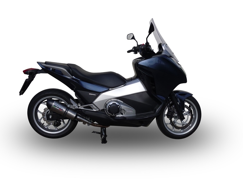 Exhaust compatible with Honda Integra 700 2012-2013, Gpe Ann. titanium, Homologated legal slip-on exhaust including removable db killer and link pipe 