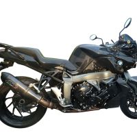 Exhaust compatible with Bmw K 1300 S -R 2009-2014, Gpe Ann. Poppy, Homologated legal slip-on exhaust including removable db killer and link pipe 