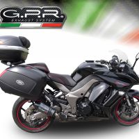 Exhaust compatible with Kawasaki Z 1000 Sx 2011-2016, Gpe Ann. Poppy, Dual Homologated legal slip-on exhaust including removable db killers and link pipes 