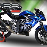 Exhaust compatible with Kawasaki Ninja 125 2019-2020, Furore Evo4 Nero, Homologated legal slip-on exhaust including removable db killer and link pipe 
