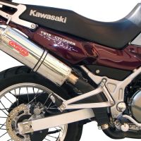 Exhaust compatible with Kawasaki Kle 500 1991-2007, Trioval, Homologated legal slip-on exhaust including removable db killer and link pipe 
