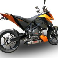 Exhaust compatible with Ktm Duke 690 2008-2011, Gpe Ann. titanium, full system exhaust legal for UK and non-EU countries including removable db killer 