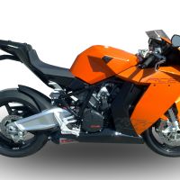 Exhaust compatible with Ktm Rc 8 R 2008-2014, Gpe Ann. titanium, Homologated legal full system exhaust, including removable db killer and catalyst 